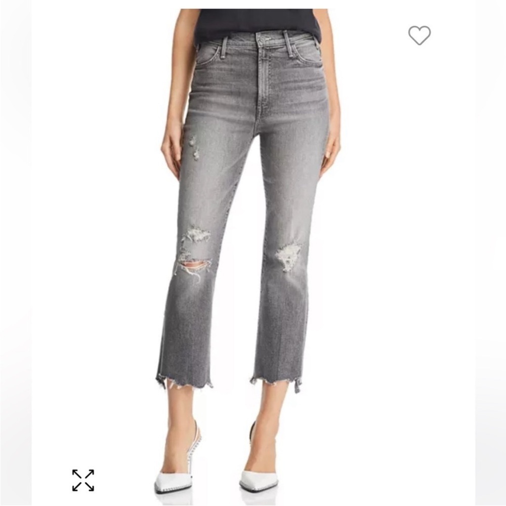 ▪️Mother Hustler Crop Step Chew Jeans Scene of the Crime Black Denim